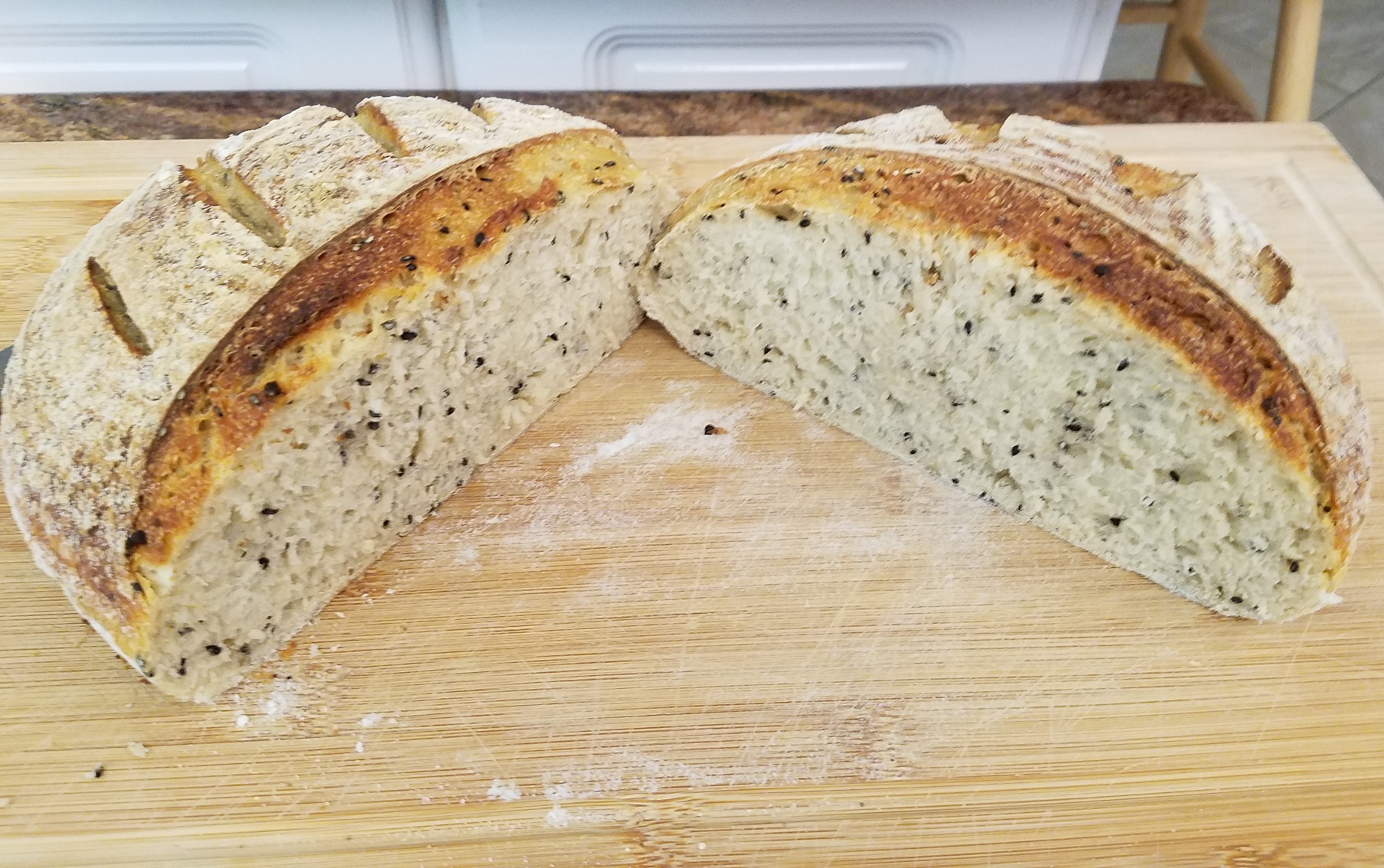 Poppy Seed Boule — Crumb Shot